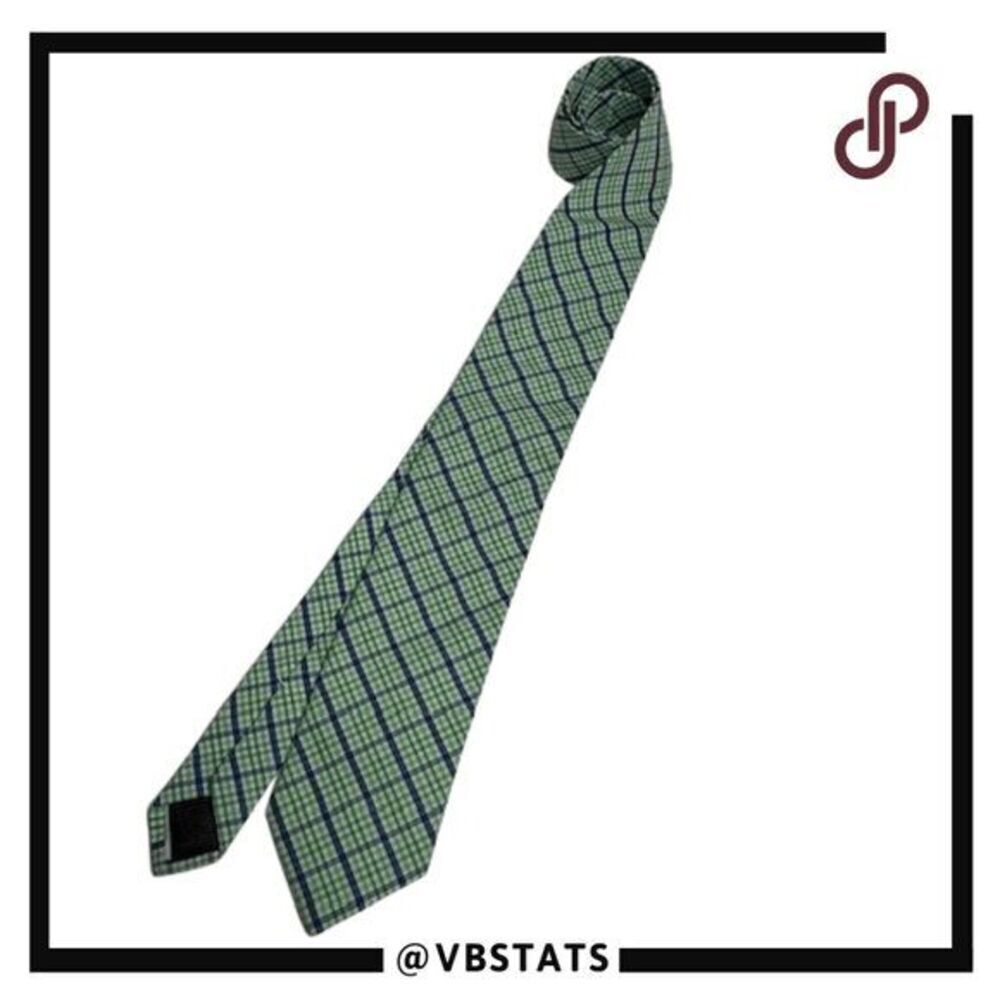 Brooks Brothers Men's Makers & Merchants Checkered Cotton Neck Tie Green Blue